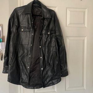 Zara leather shacket